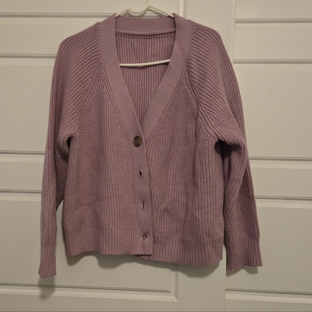 OLD NAVY Petite Women's Lavender Cardigan Sweater